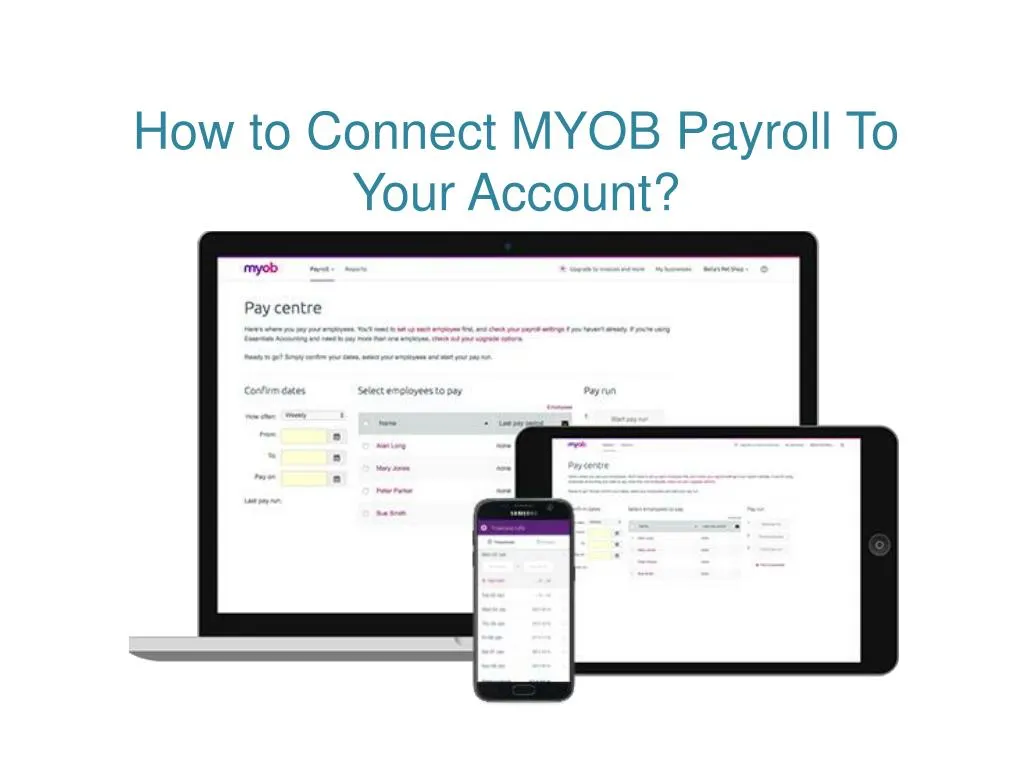 how to connect myob payroll to your account