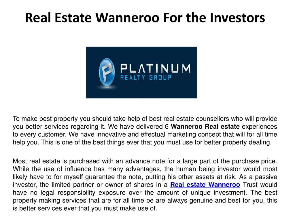 real estate wanneroo for the investors