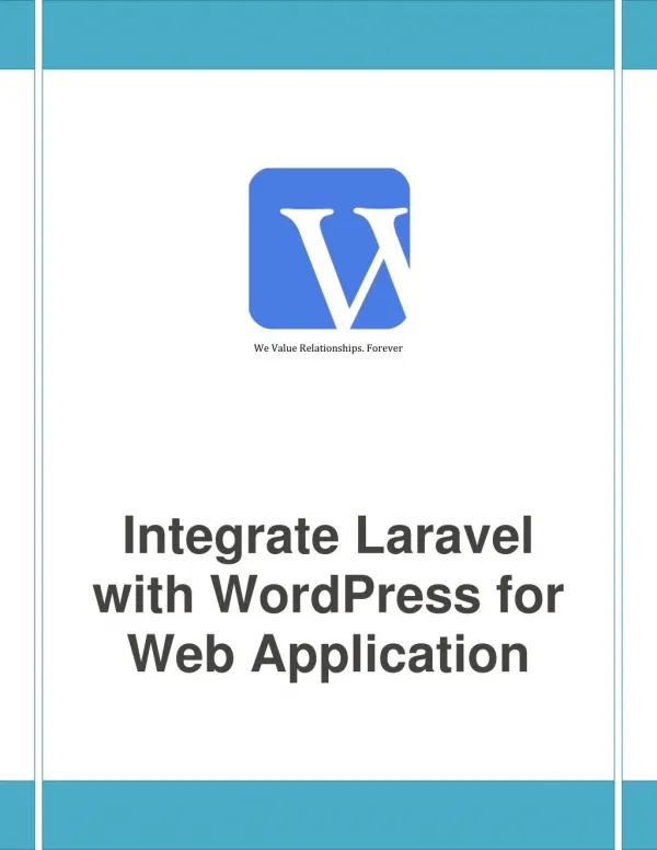 Integrate Laravel with WordPress for Web Application
