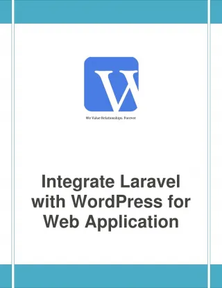 Integrate Laravel with WordPress for Web Application - slide 1