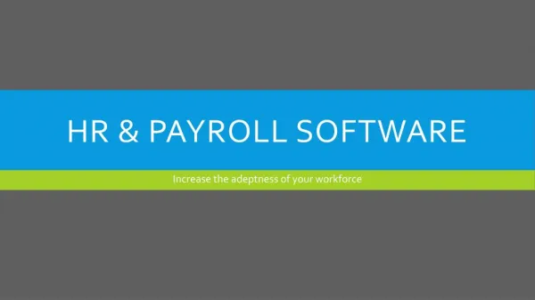 HR & Payroll Software