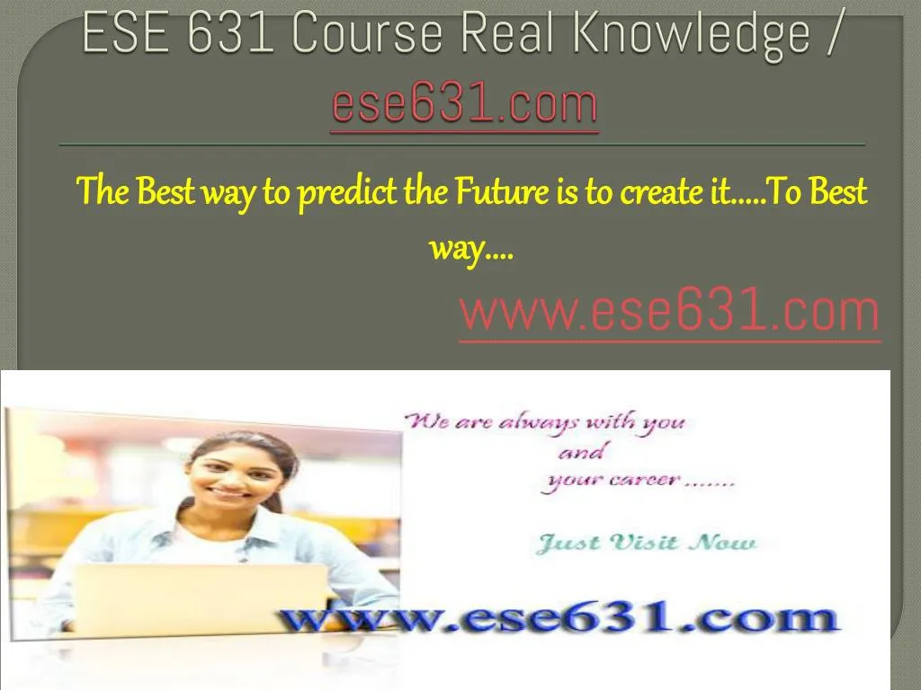 ese 631 course real knowledge ese631 com