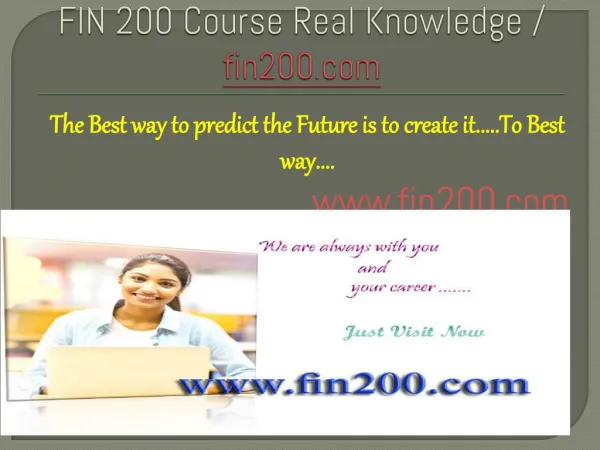 FIN 200 Course Real Knowledge / fin200.com