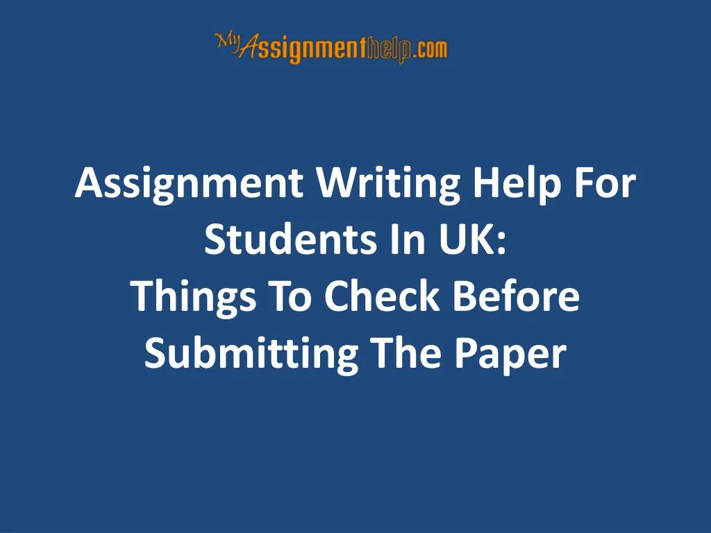 what to do before submitting an assignment