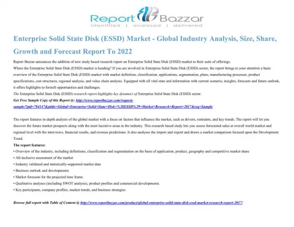 Enterprise Solid State Disk (ESSD) market