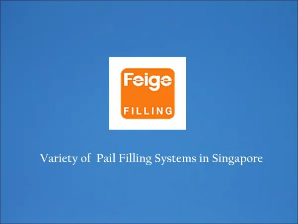 Pail Filling Systems