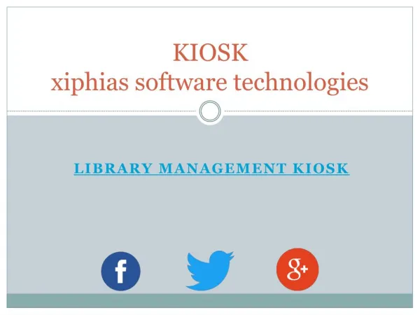Library management kiosk - XIPHIAS