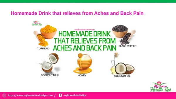 Homemade drink that relieves from Aches and Back Pain