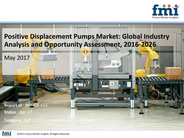 Positive Displacement Pumps Market to Expand at a CAGR of 4.2%, by 2026