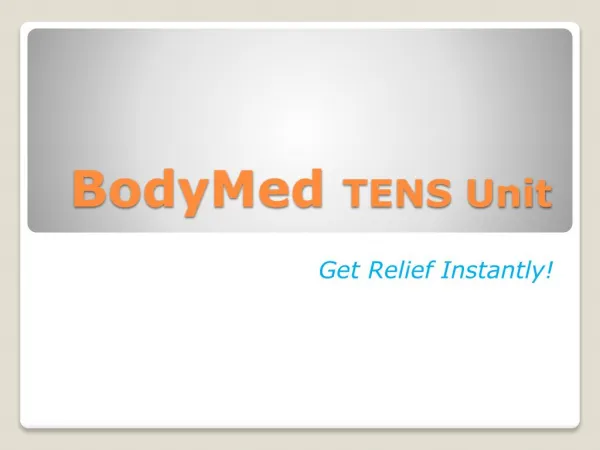 BodyMed TENS unit Features