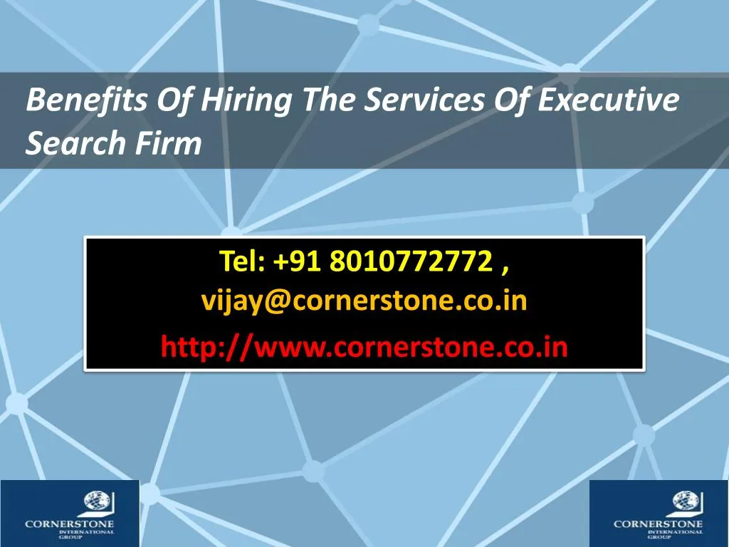 benefits of hiring the services of executive