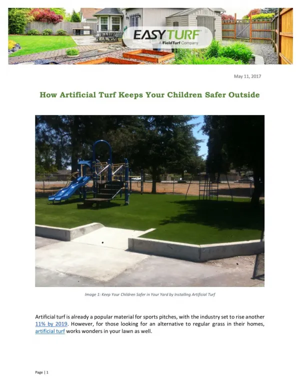 How Artificial Turf Keeps Your Children Safer Outside