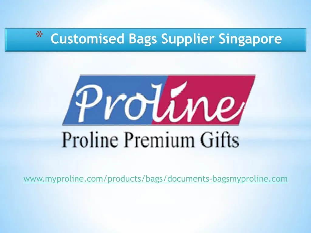 c ustomised bags supplier singapore