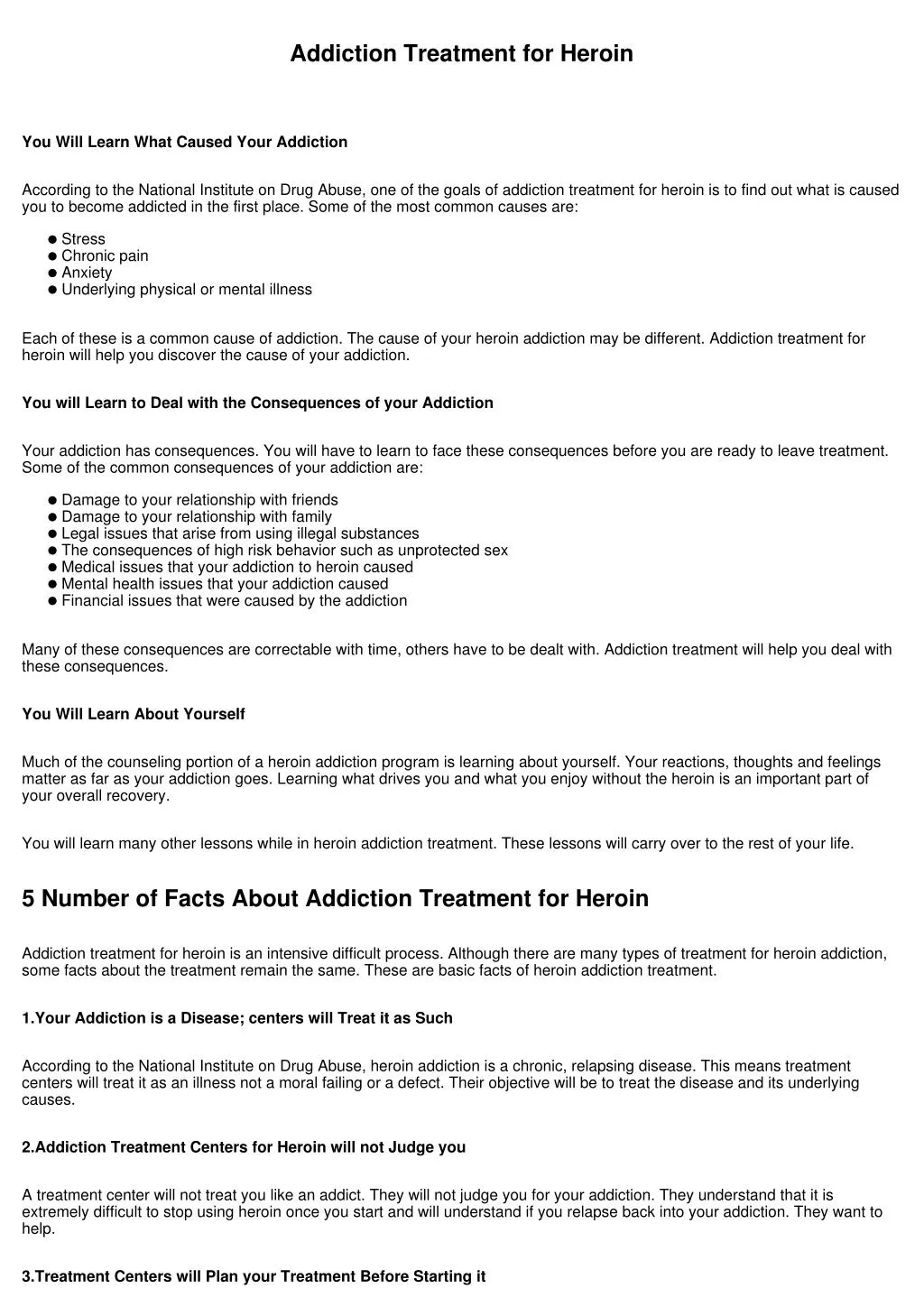 addiction treatment for heroin