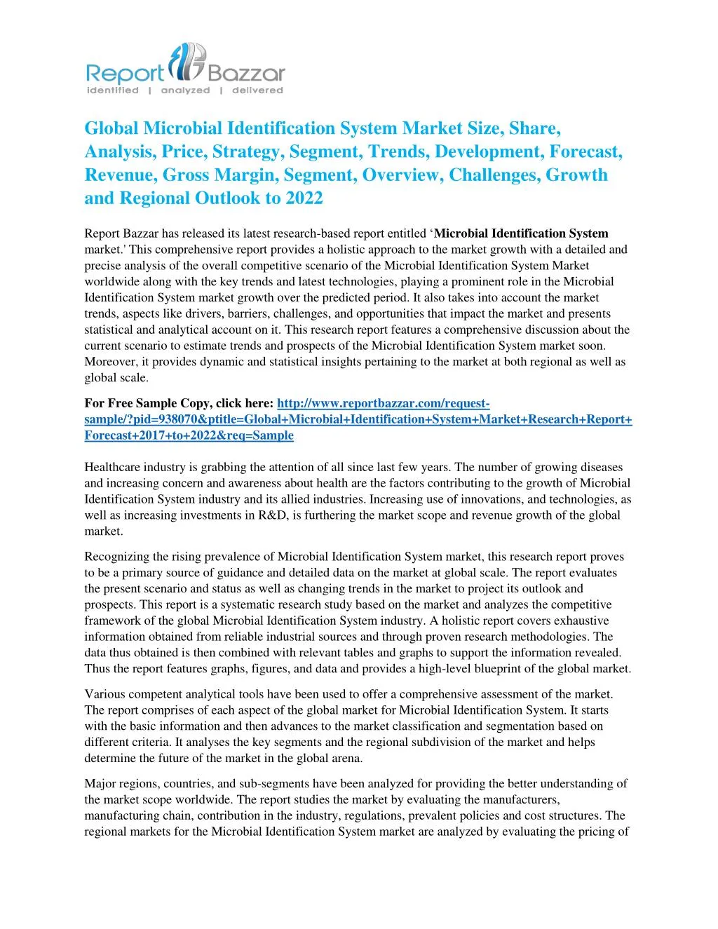 global microbial identification system market