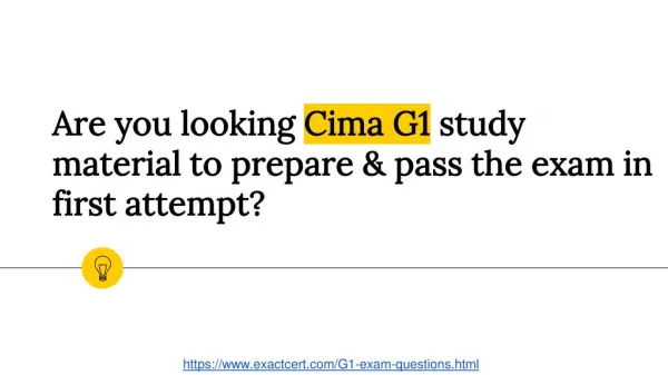 Cima G1 Questions Answers