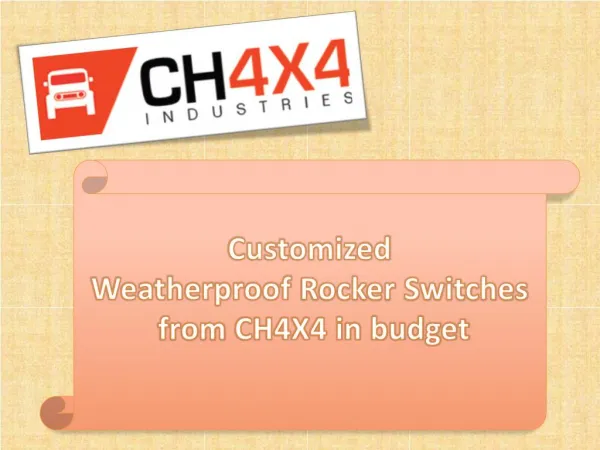 Customized Weatherproof Rocker Switches from CH4X4 in budget