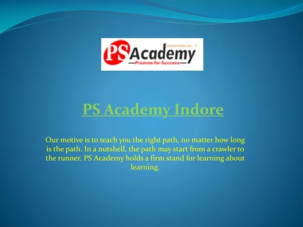 PS Academy – MPPSC Coaching Classes in Indore