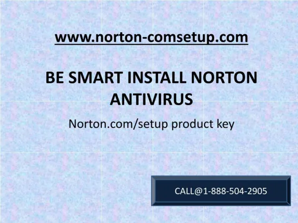 Need Norton Setup with Product Key antivirus support call@1-888-504-2905