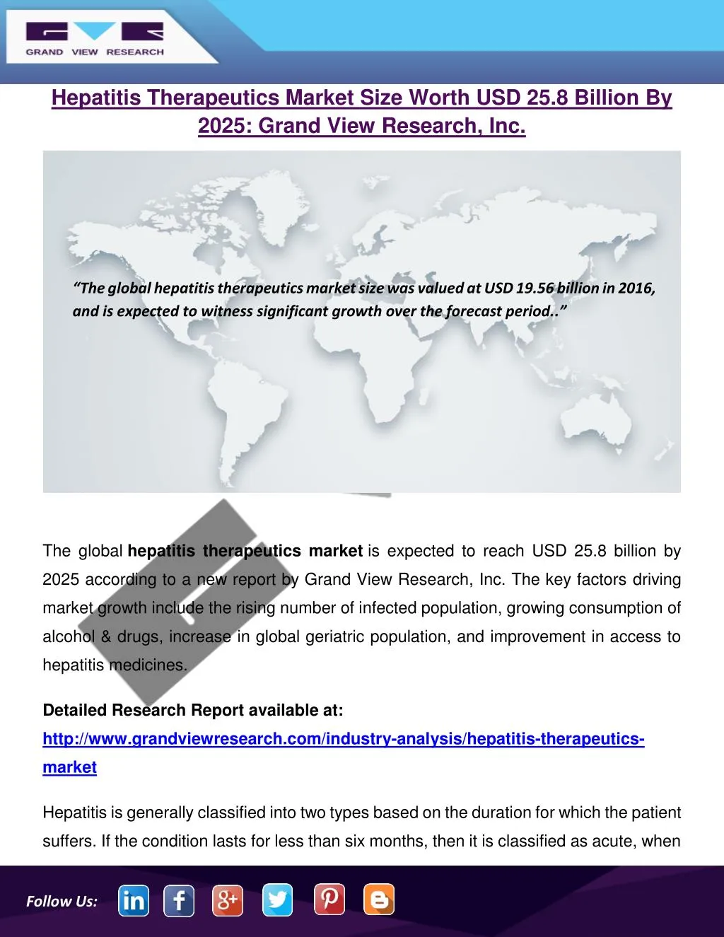 hepatitis therapeutics market size worth