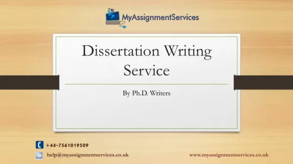 Dissertation Writing Service by Ph.D. Writers
