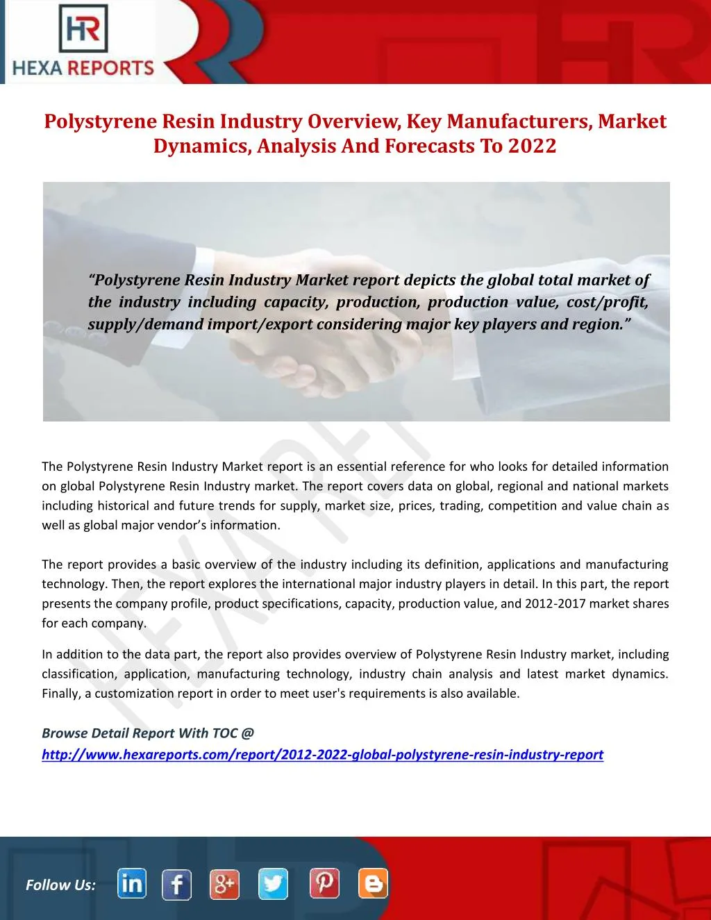 polystyrene resin industry overview