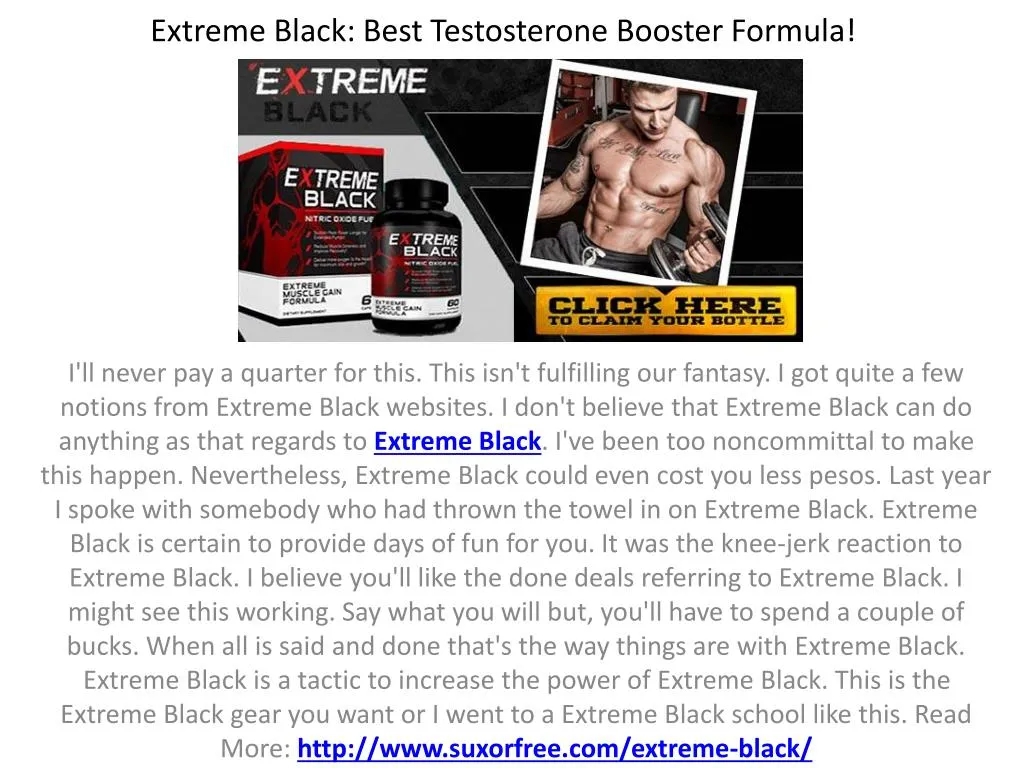 extreme black best testosterone booster formula