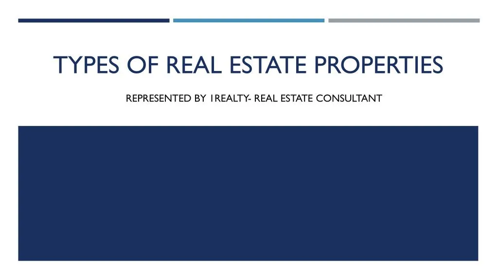 types of real estate properties
