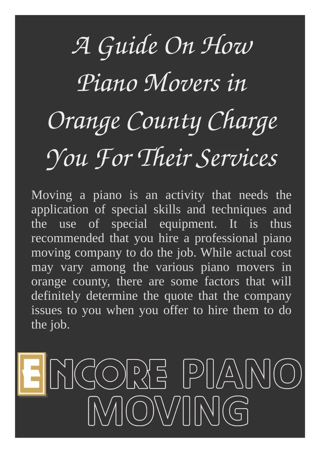 a guide on how piano movers in orange county