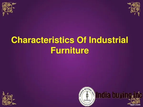 Characteristics Of Industrial Furniture