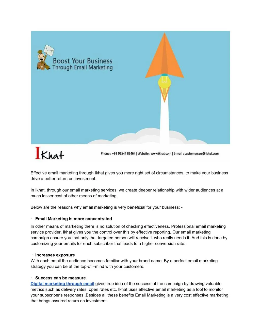 effective email marketing through ikhat gives