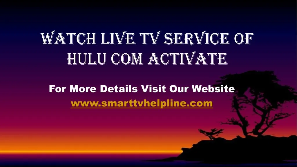 watch live tv service of hulu com activate