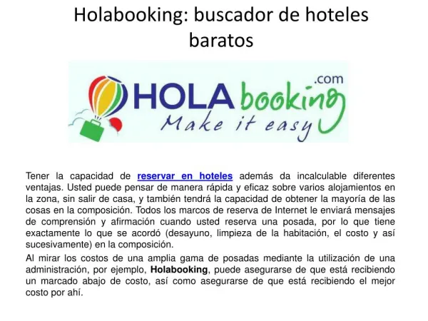Holabooking buscador de hoteles baratos