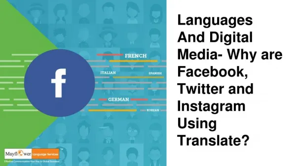 Languages And Digital Media- Why are Facebook, Twitter and Instagram Using Translate?