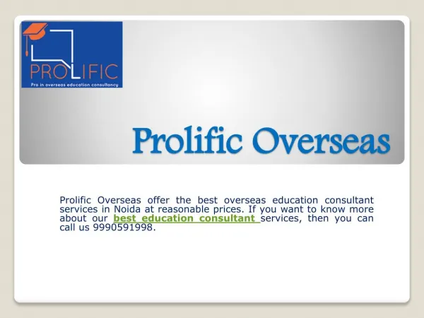 Prolific Overseas is the right choice for overseas education consultants
