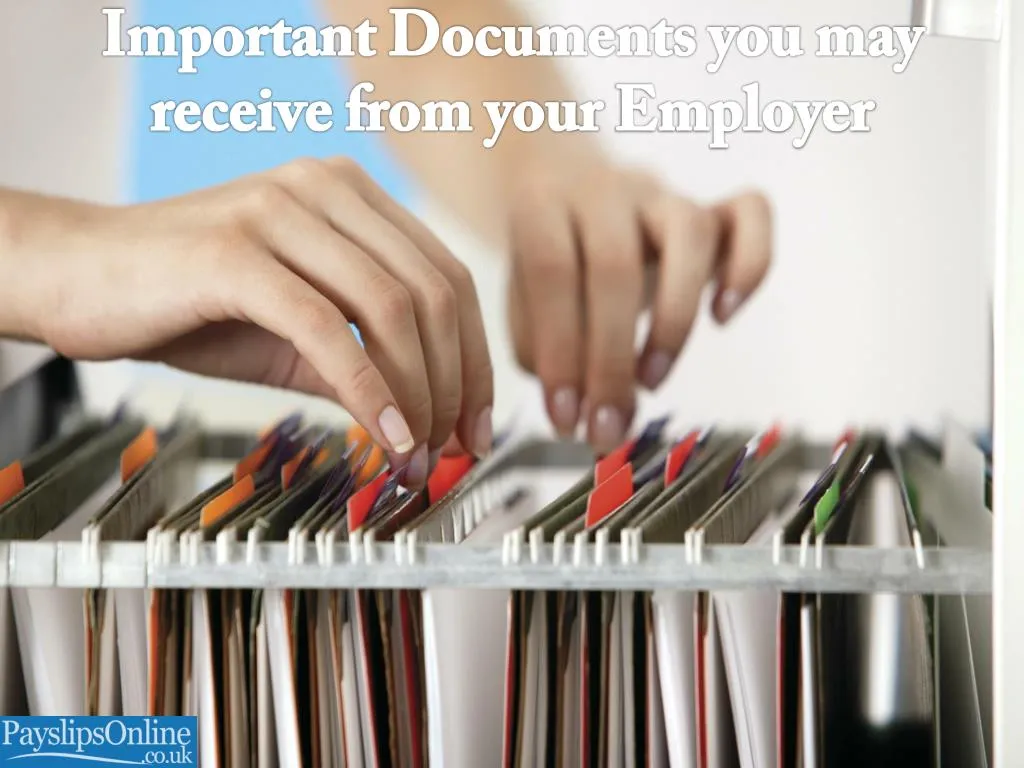 important documents you may receive from your employer