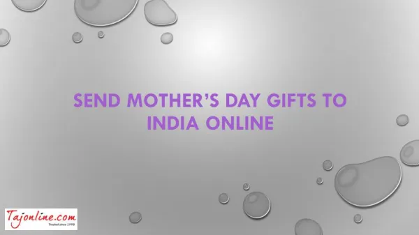 Send mother’s day gifts to India online