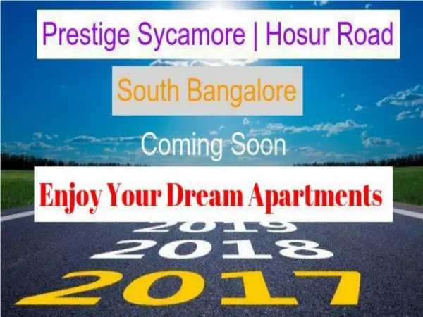 Luxury Prestige Group Apartments In Hosur Road , Bangalore