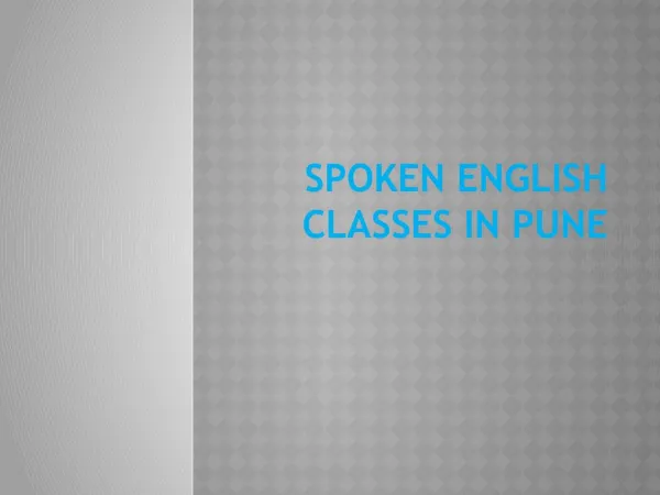 Spoken English Classes in Pune | English Speaking Classes |Pune Training Institute
