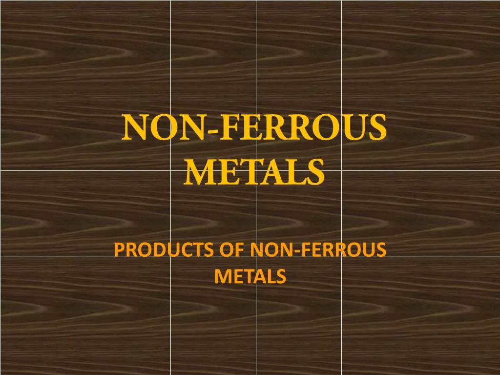 non ferrous metals