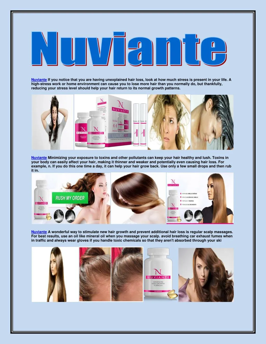 nuviante if you notice that you are having