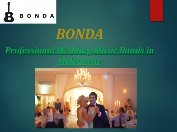 Professional Wedding Music Bands in Melbourne