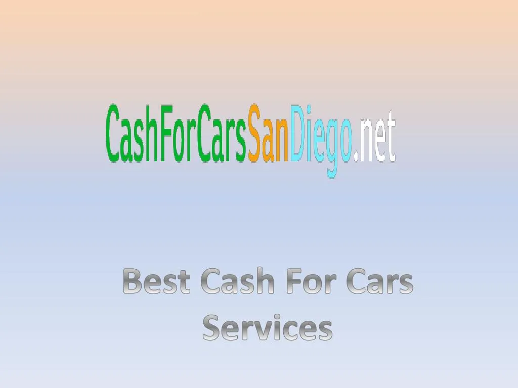 best cash for cars services