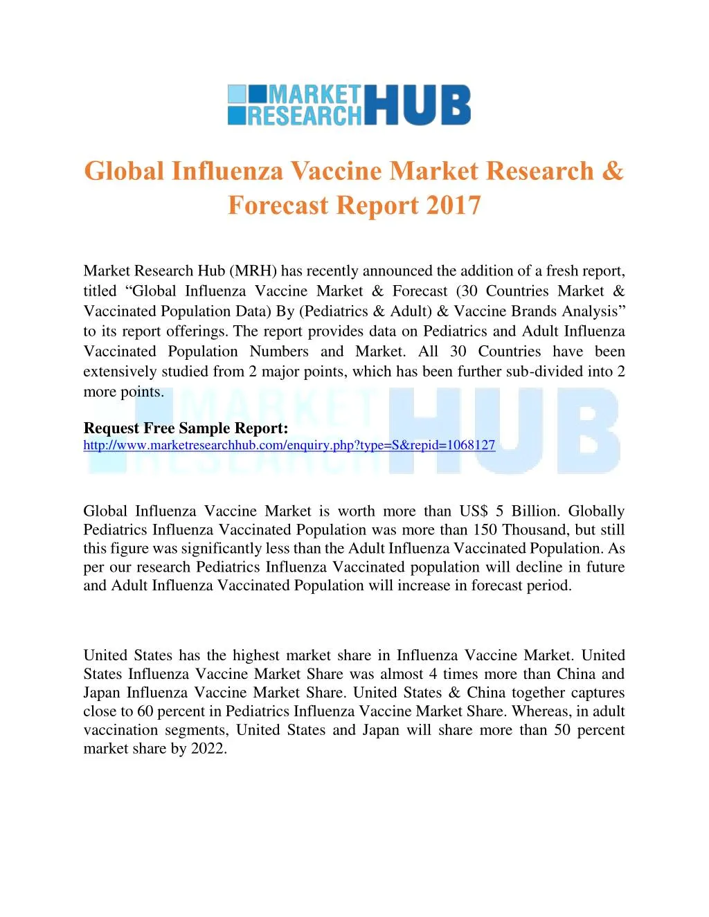 global influenza vaccine market research forecast