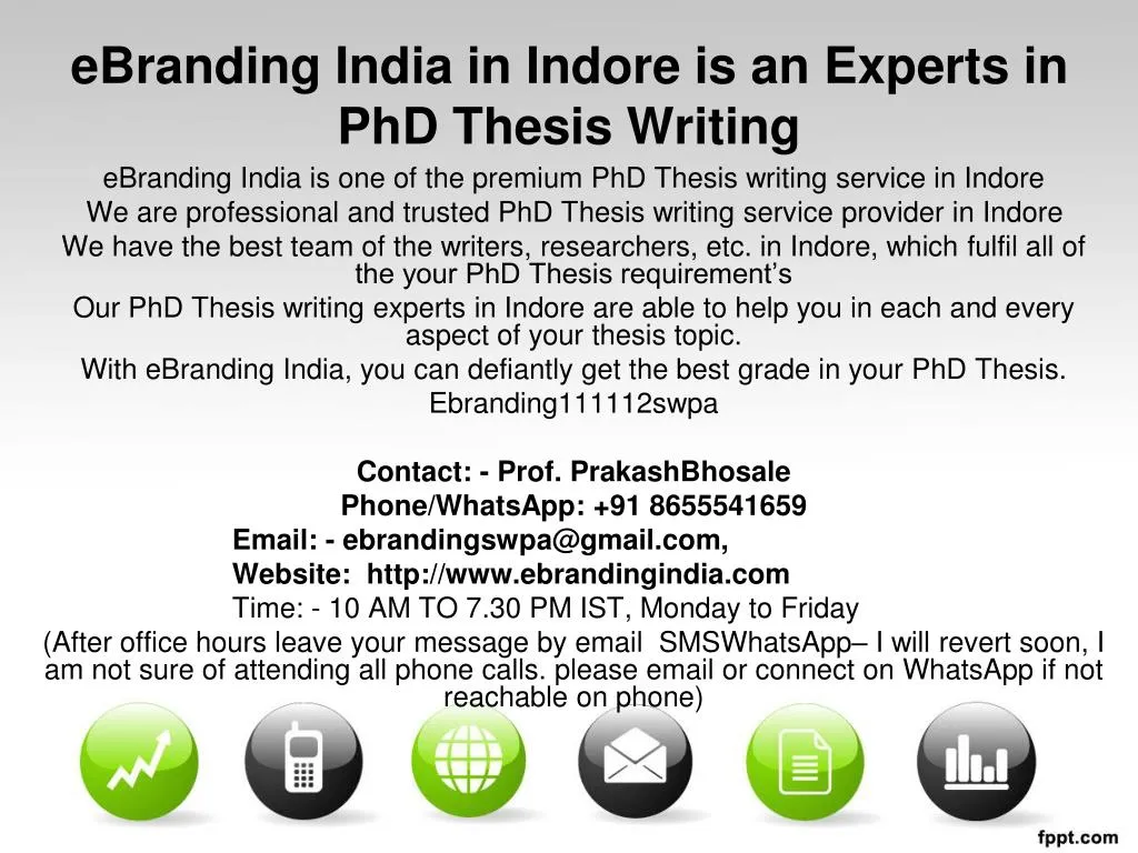 ebranding india in indore is an experts in phd thesis writing