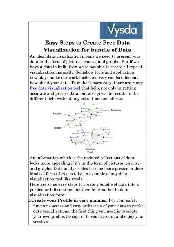 Easy Steps to Create Free Data Visualization for bundle of Data