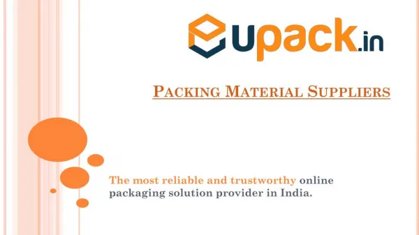 Packing Material Suppliers