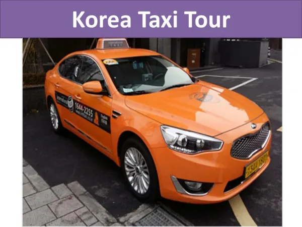 Korea Taxi Tour