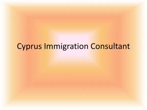 Cyprus Immigration Consultant