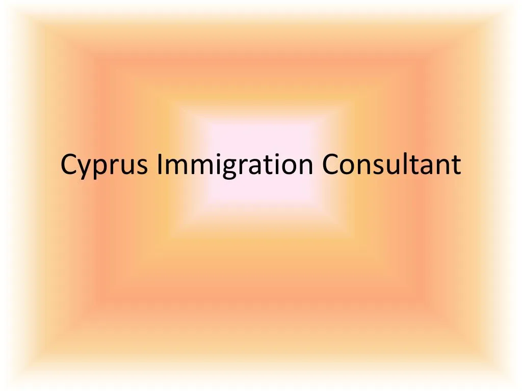 cyprus immigration consultant